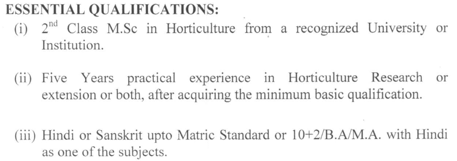 HPSC Deputy Director Horticulture - Horticulture Department Haryana Jobs Vacancy