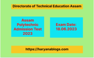 Assam Polytechnic PAT 2023