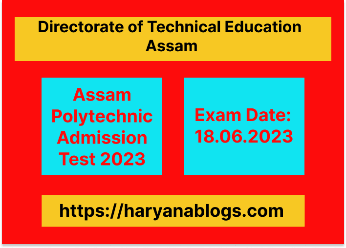 Assam Government Polytechnic Admission Test 2023