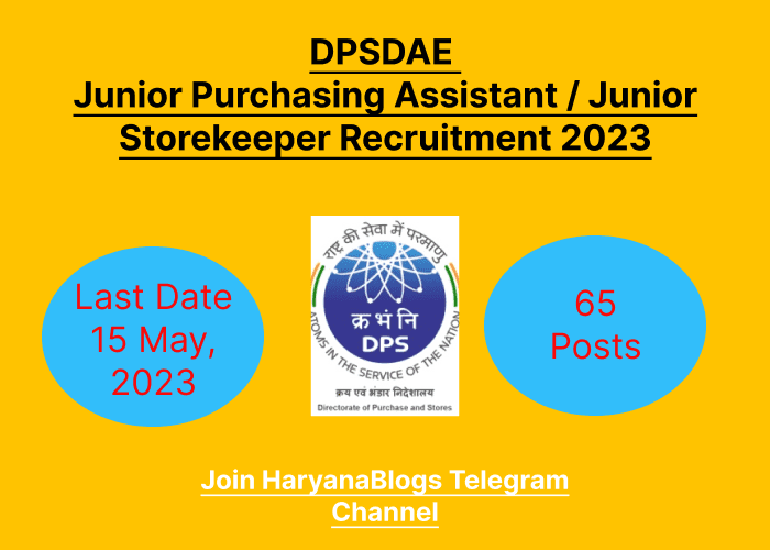 DPSDAE Recruitment 2023