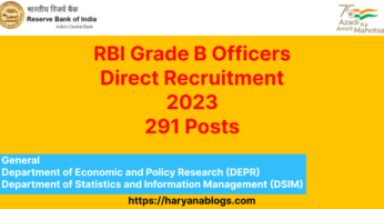 RBI Grade B Recruitment Notification 2023 – Now Apply Online