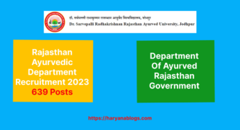 Rajasthan AMO Recruitment 2023 – 639 Posts