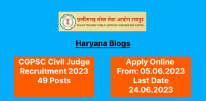 CGPSC Civil Judge Recruitment 2023