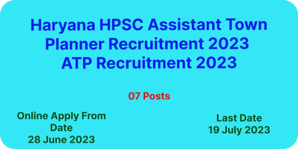 HPSC Assistant Town Planner Recruitment 2023
