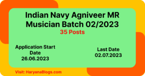 Indian Navy Agniveer MR Musician Recruitment 2023