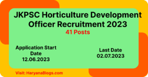 JKPSC Horticulture Development Officer Vacancy 2023