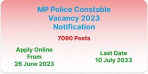 MP Police Constable Vacancy 2023 Notification