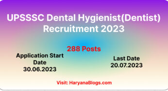 UPSSSC Dental Hygienist(Dentist) Recruitment 2023 – Eligibility, Important Dates & Age Limit