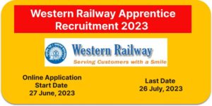Western Railway Recruitment 2023 Apprentice