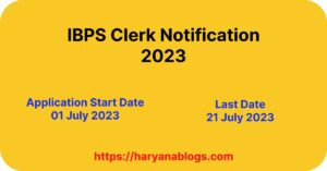 IBPS Clerk Notification 2023