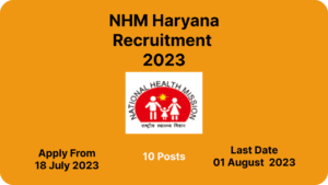NHM Haryana Recruitment 2023