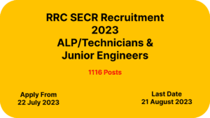 RRC SECR Recruitment 2023