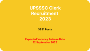 UPSSSC Clerk Recruitment 2023