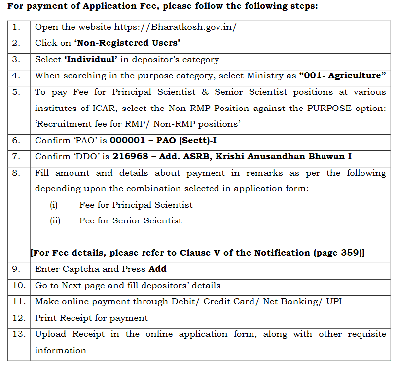ASRB Agricultural Scientists Recruitment 2023: How to Pay Application Fee