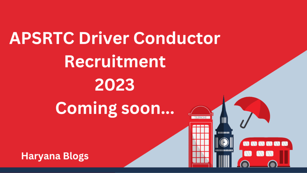 APSRTC Driver Conductor Recruitment 2023