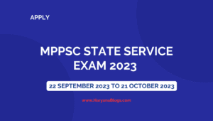 MPPSC State Service Exam 2023