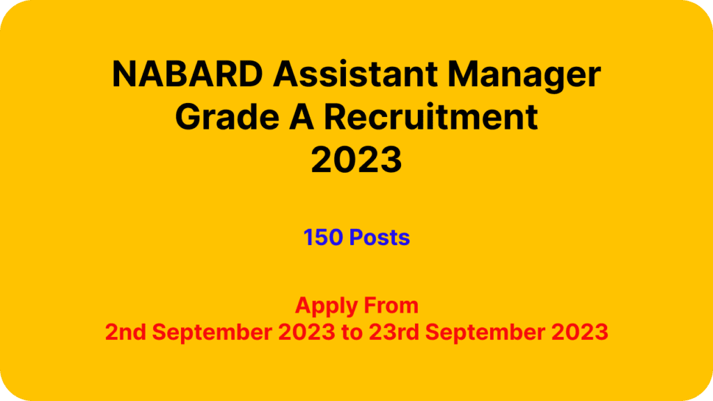 NABARD Assistant Manager Grade A 2023