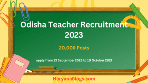 Odisha Teacher Recruitment 2023