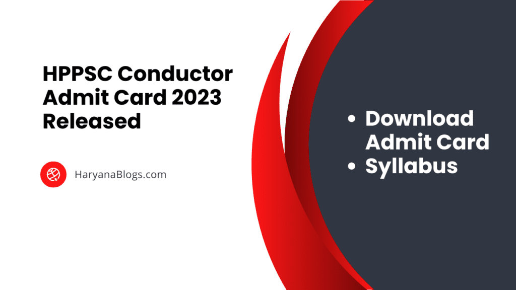 HPPSC Conductor Admit Card 2023
