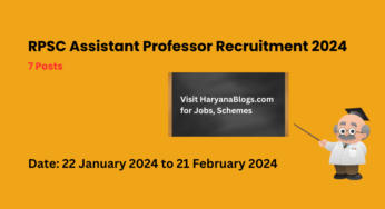 RPSC Assistant Professor Recruitment 2024: Apply Online Now